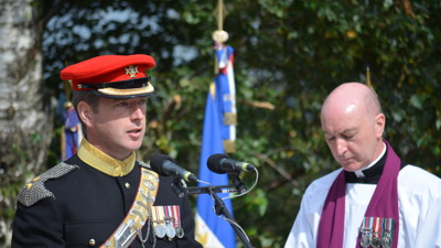 Lieutenant Colonel Thomas Robinson, Light Dragoons, receives an OBE.